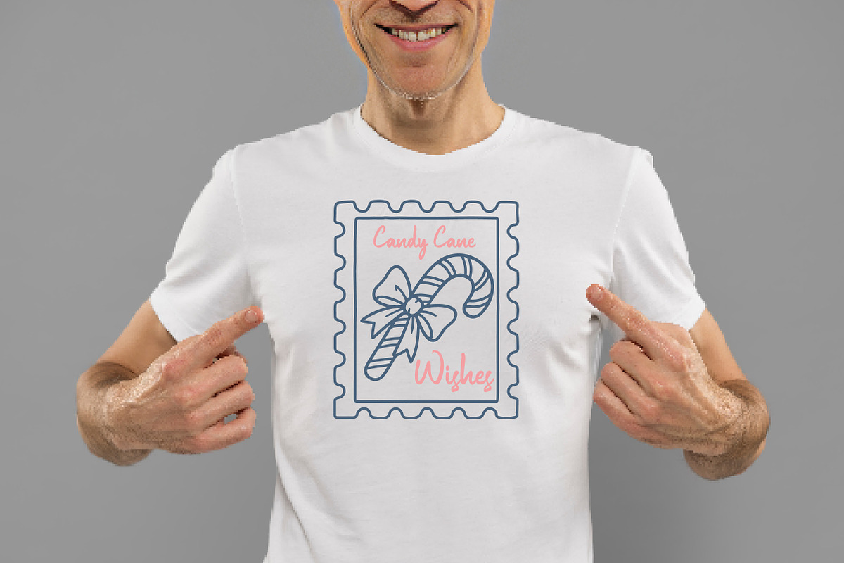 Christmas Candy Cane Stamp PNG, an Illustration by Daily.Designs (Photo 6 of 6)