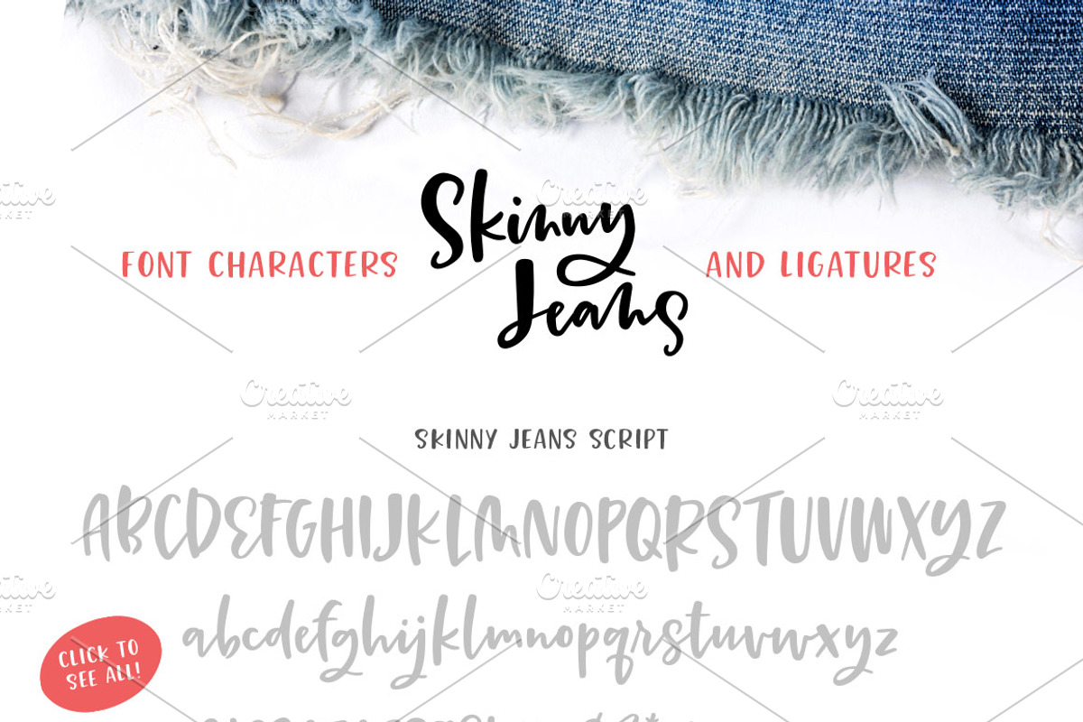 Skinny Jeans Font Trio, a Script Font by Every Tuesday (Photo 11 of 11)