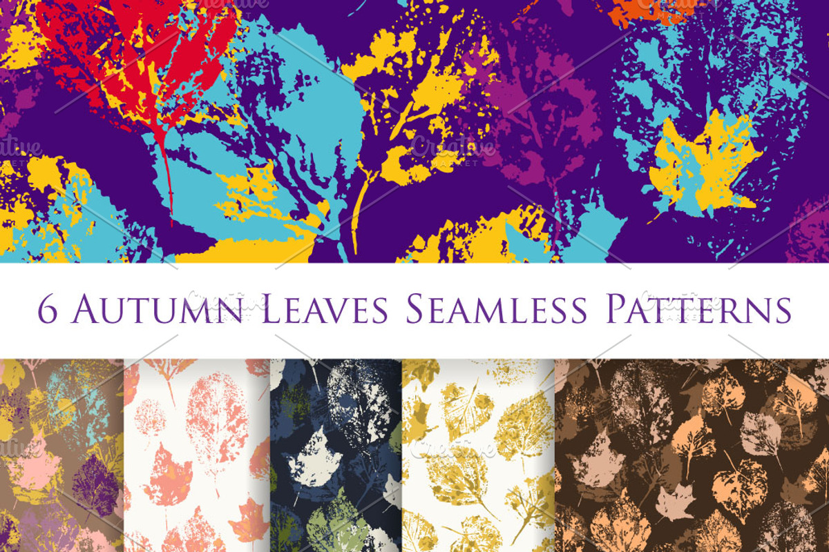 Autumn Leaves Seamless Patterns, a Pattern Graphic by Sunny Design (Photo 1 of 4)