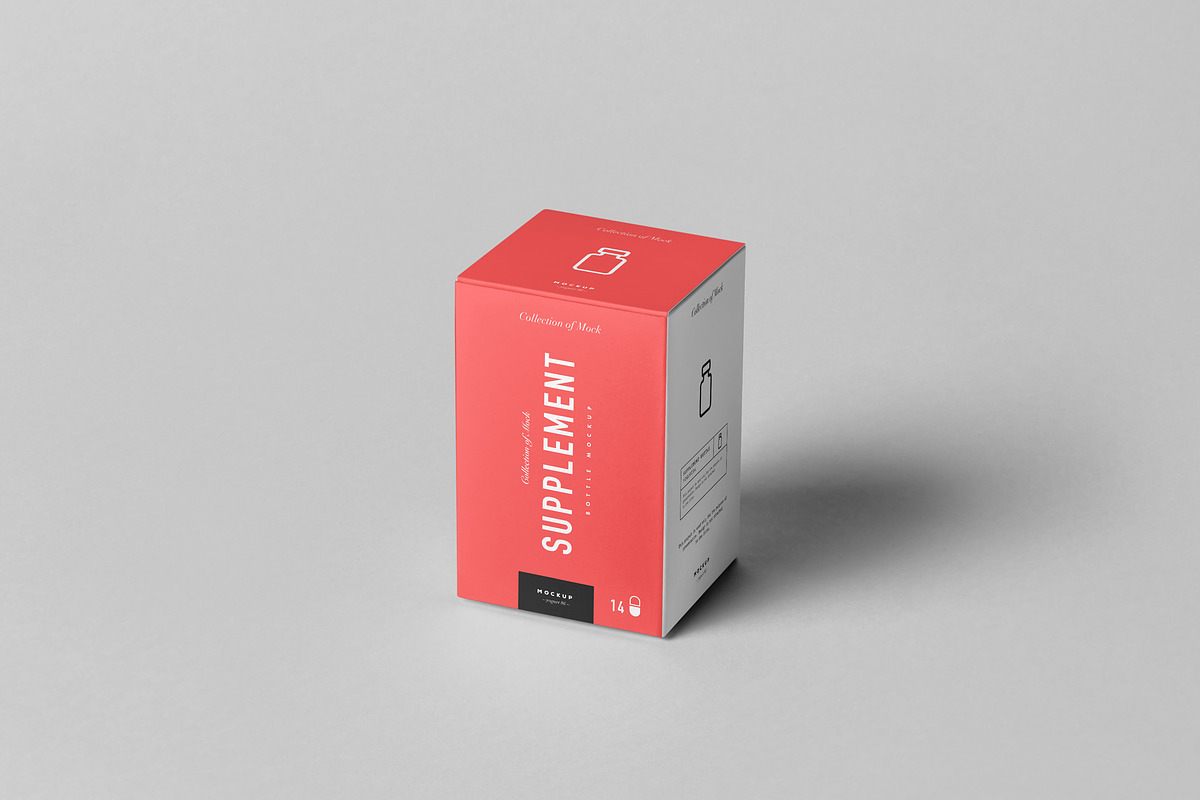 Supplement Jar & Box Mock-up 7, a Packaging Mockup by Yogurt86 (Photo 4 of 12)