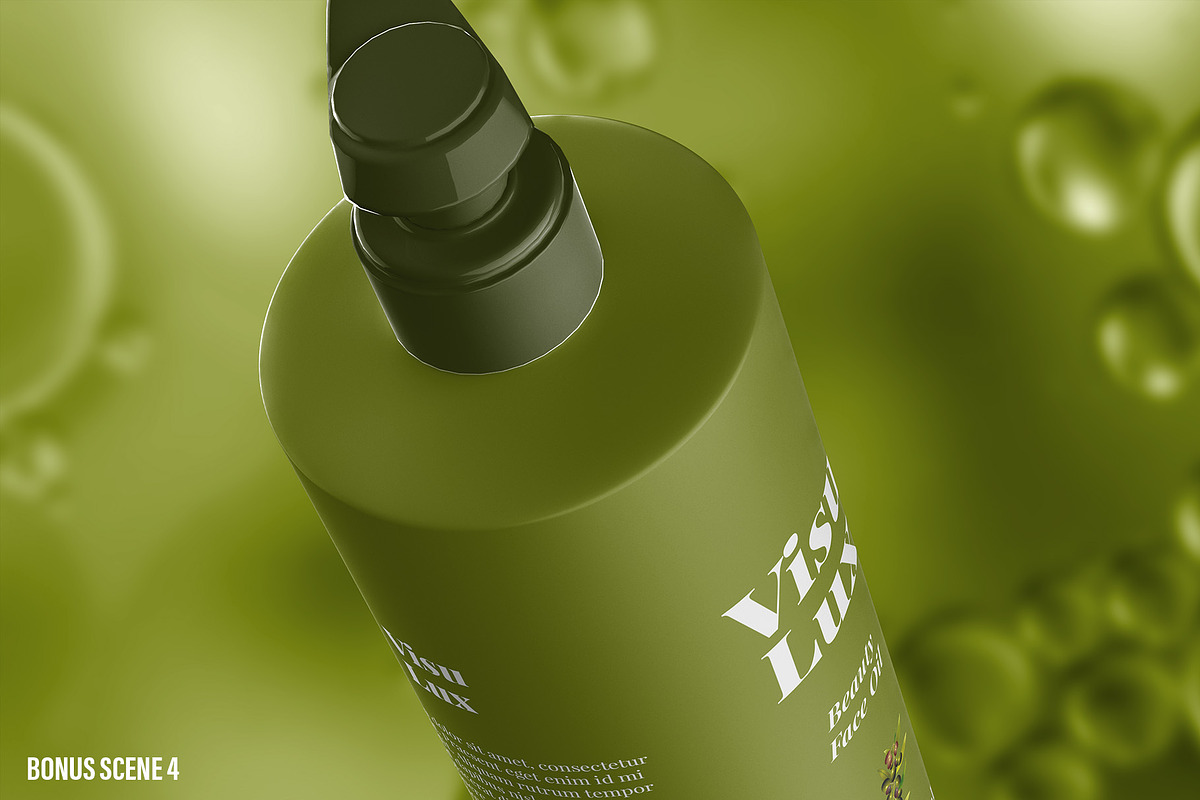 Cosmetic Pump Bottle Mockup 5 Views, a Cups & Container Mockup by Illusiongraphic (Photo 10 of 22)