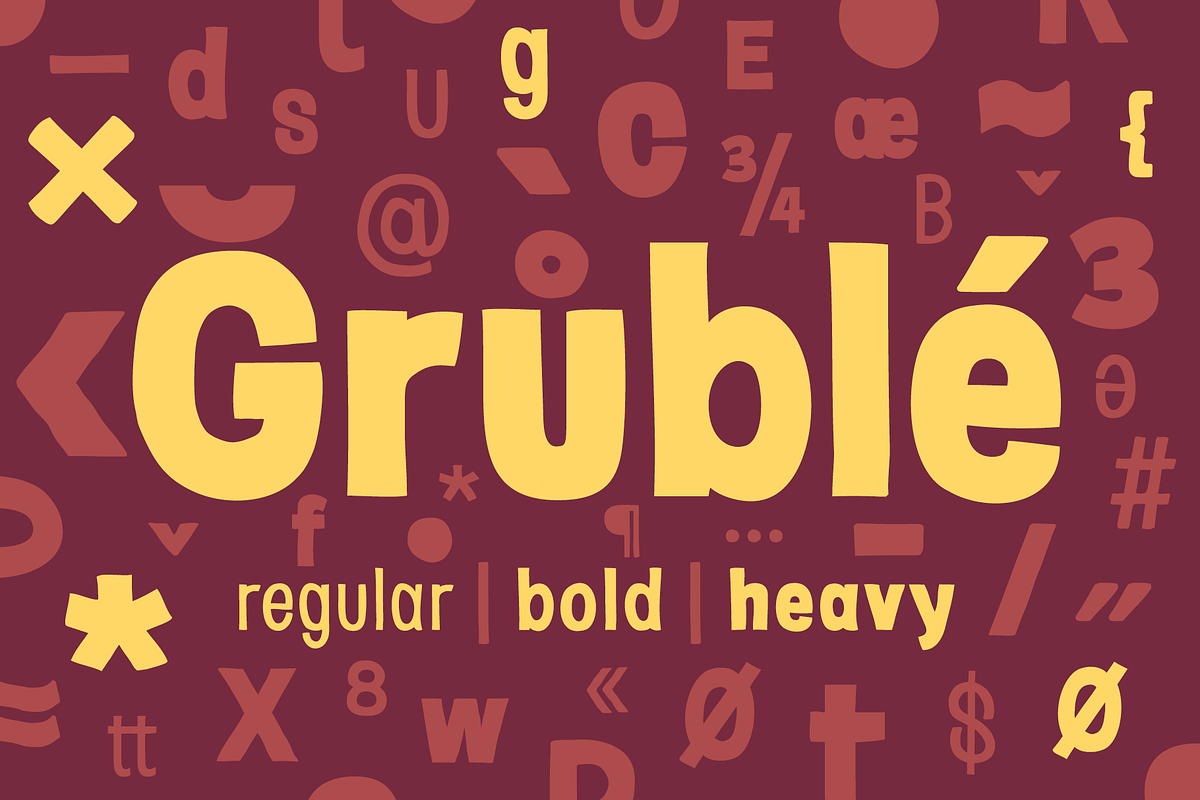 Gruble – Hand-drawn Font, a Handwritten Font by Max Glimm Type (Photo 1 of 5)