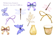 In Violet Watercolor Set, a Decorative Illustration by Aurella Art (Thumbnail 4 of 17)