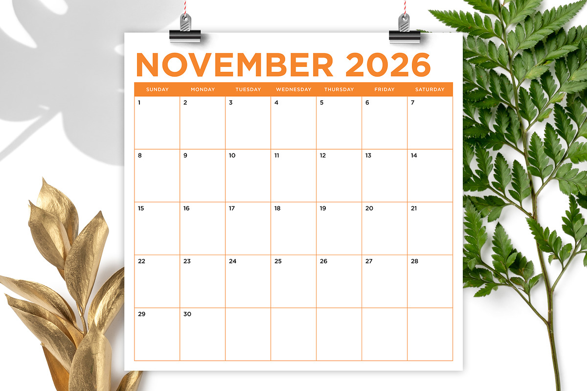 2026 Square 12x12 Color Calendar, a Stationery Template by Running With Foxes (Photo 5 of 6)