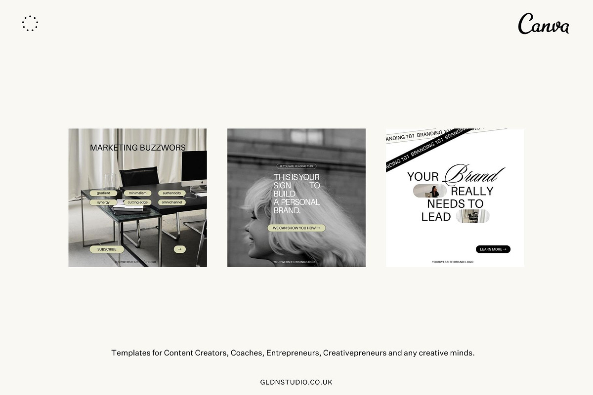 Canva Social Media Templates | Mona, a Social Media Template by GLDN Studio (Photo 3 of 8)