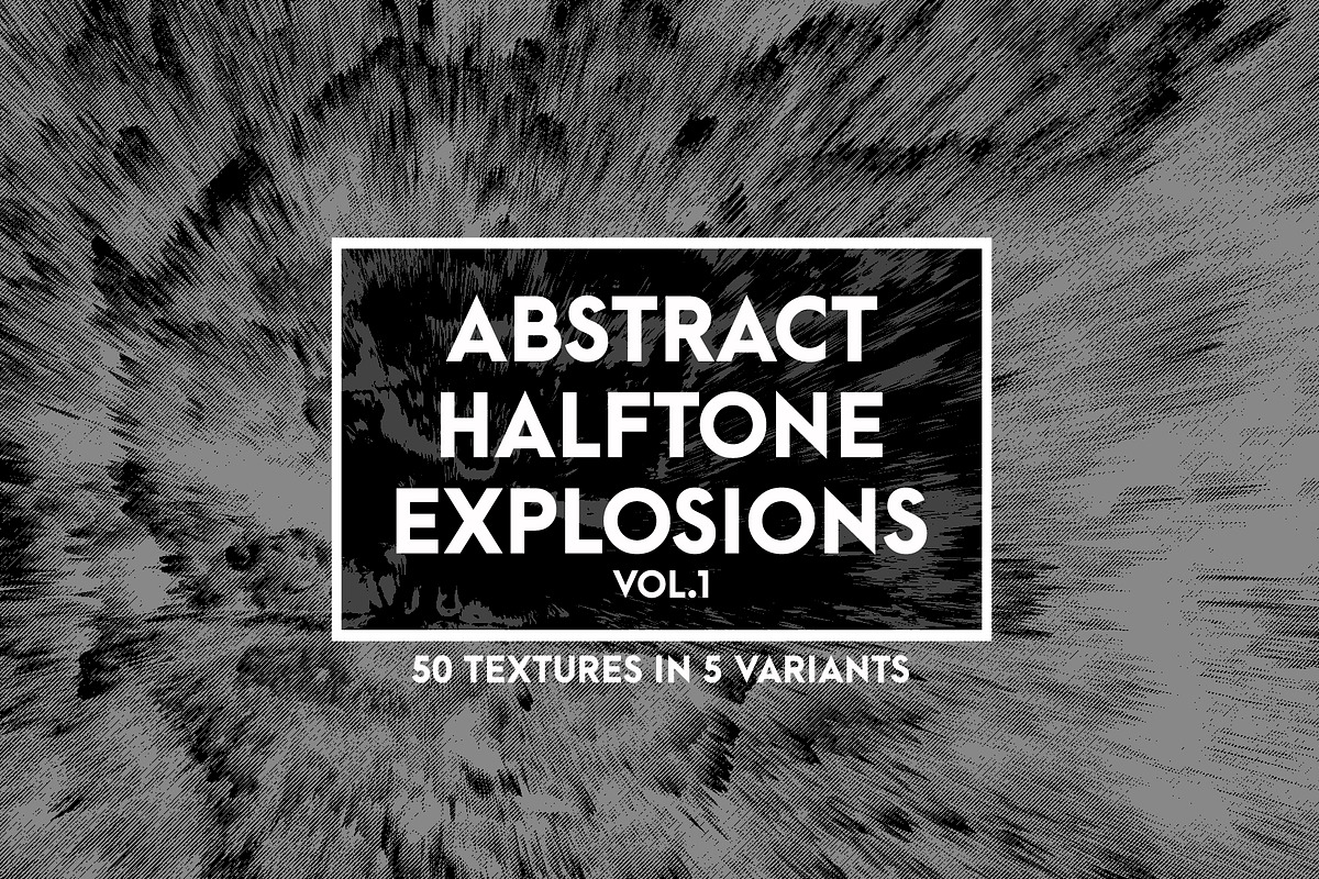 Abstract Halftone Explosions Vol. 1, a Texture Graphic by AL's Design ...