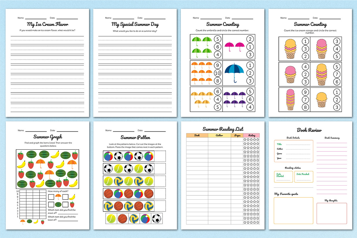 Summer Planner For Kids Canva KDP, a Stationery Template by Shumaya (Photo 5 of 6)