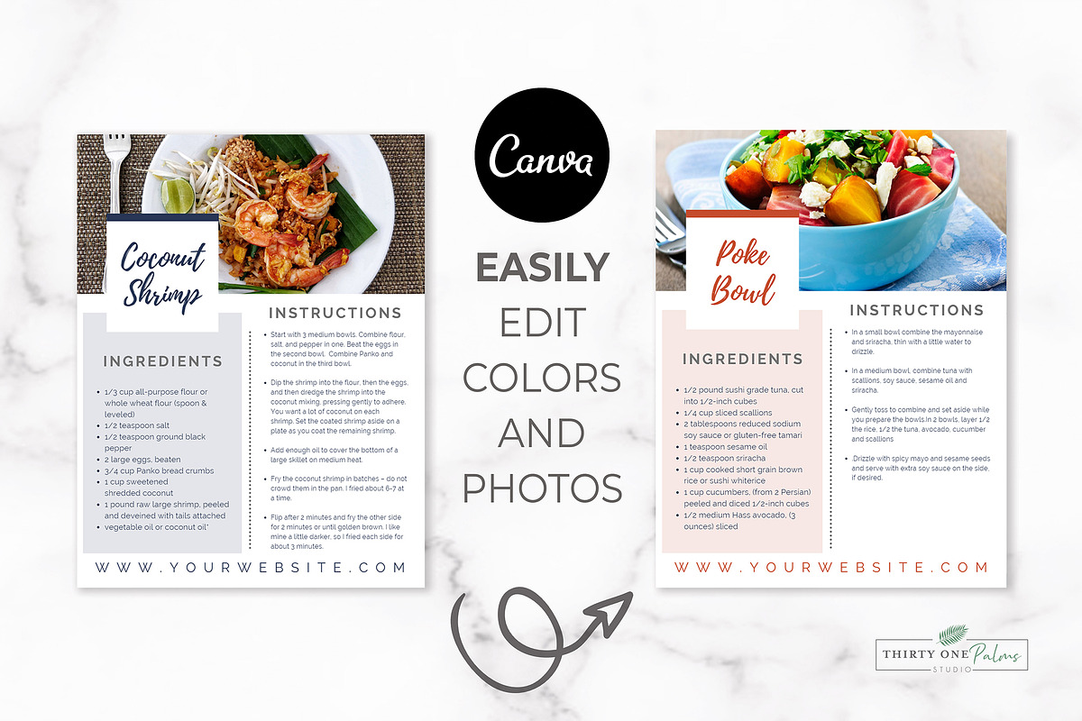 Recipe eBook Template for Canva, a Magazine Template by Thirty One Palms Studio (Photo 7 of 8)