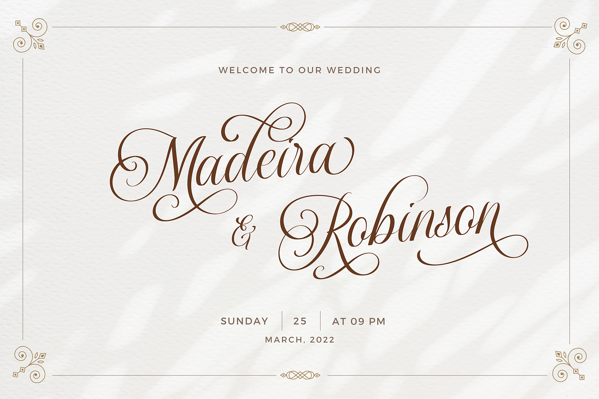 Dellanor Script - A Wedding Font, a Script Font by Ainun Jinan (Photo 5 of 10)