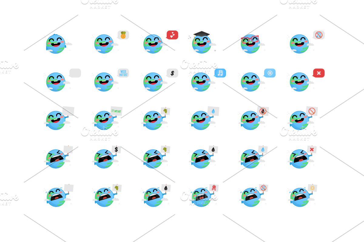 30 x Earth collection with signs, an Illustration by Beatriz Gascón (Photo 2 of 4)