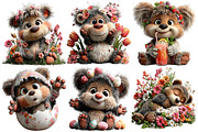 Whimsical Easter Bear Clipart, an Illustration by Pixels.Craft (Thumbnail 4 of 5)