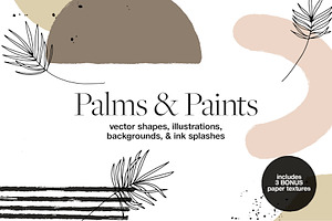 Palms & Paints Vector Elements