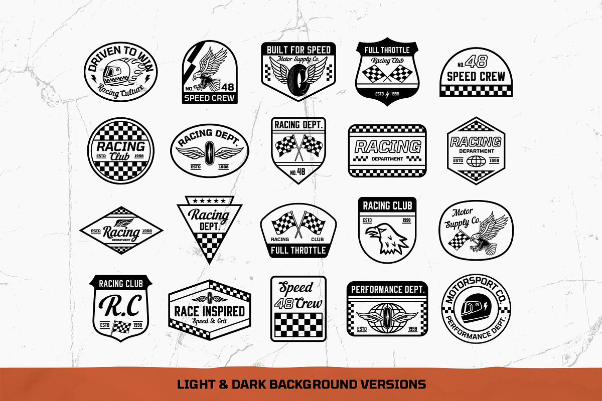 Racing Badges - Mono, a Branding & Logo Template by cd-design.co (Photo 3 of 8)