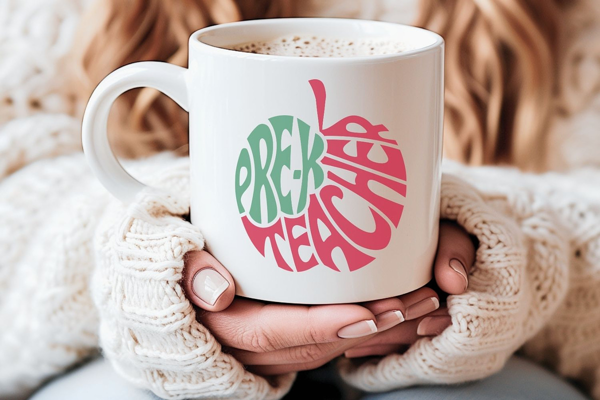 Pre K Teacher Apple SVG Cut, an Object Graphic by DigitalDesignsLaura (Photo 7 of 7)
