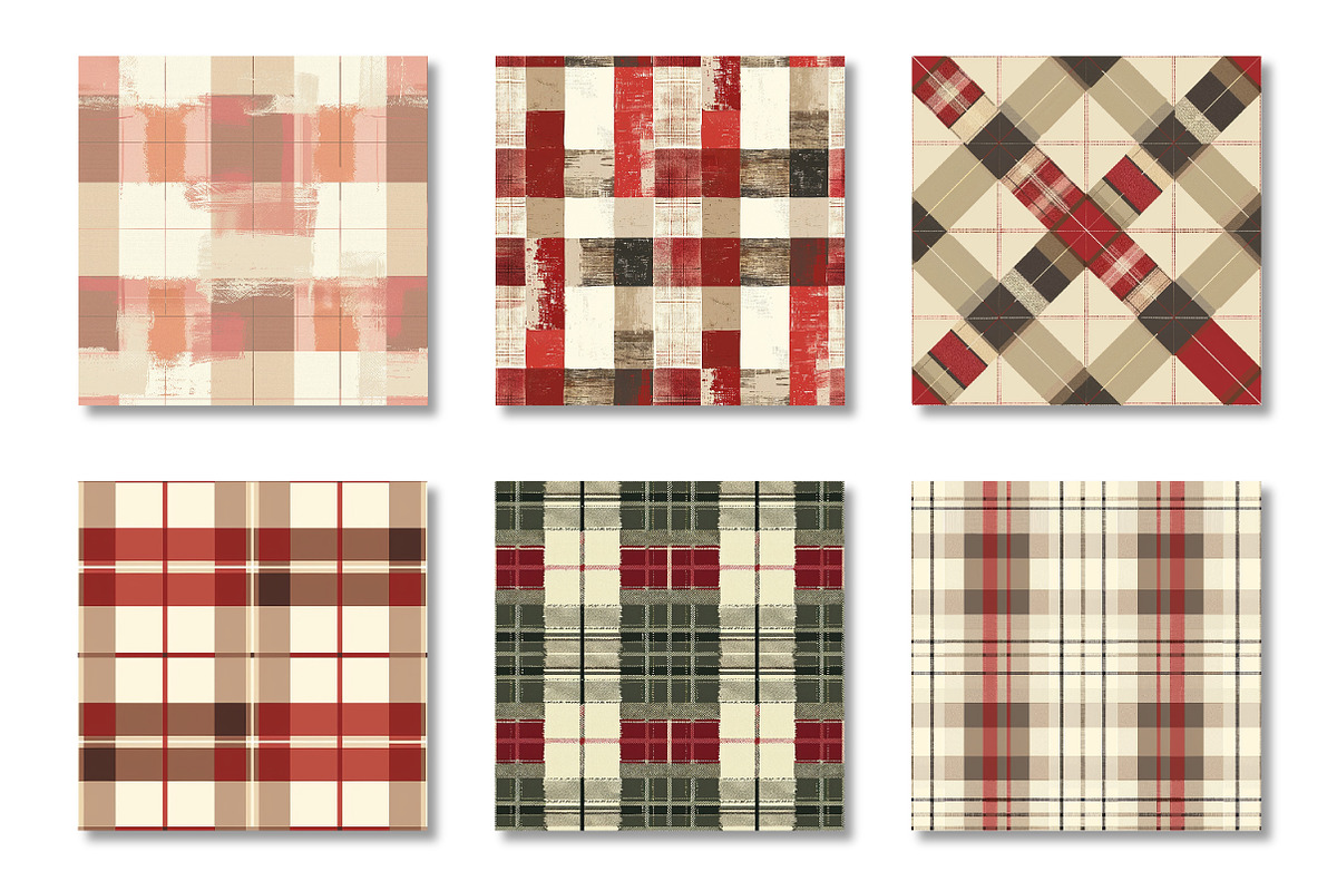 Plaid & Gingham Seamless Patterns, a Texture Graphic by Canvas Craft (Photo 2 of 9)