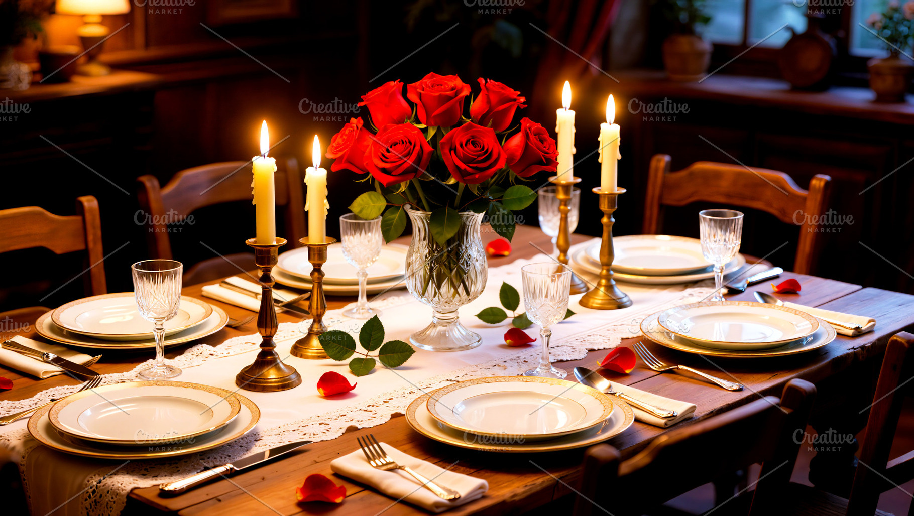 Romantic Dinner Table, a Holiday Photo by Rafoz