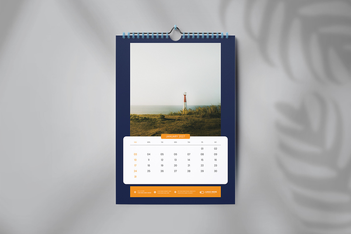 2027 Calendar template, a Stationery Template by Tanmoy Topu (Photo 3 of 3)