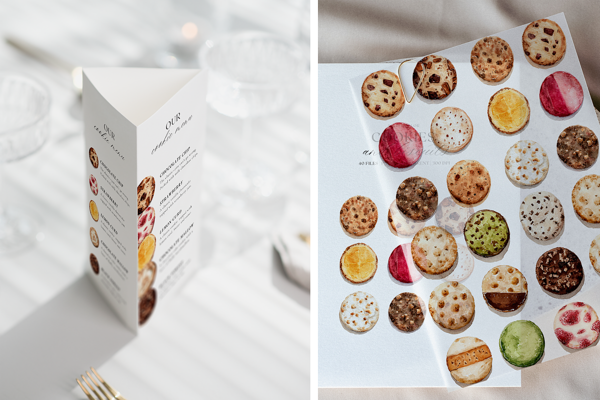 Watercolor Cookies & Biscuits, a Decorative Illustration by ThaismotaCreativeCo (Photo 4 of 8)