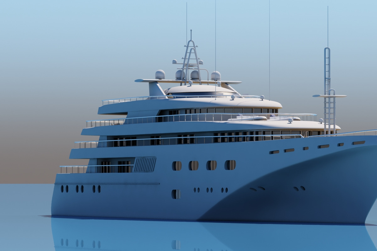 3D Super Yacht, a Cars & Vehicle 3D Model by Giimann (Photo 7 of 7)