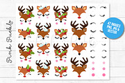 Reindeer Face Clipart and Vectors, an Illustration by PinkPueblo (Thumbnail 2 of 4)