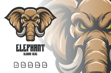 Elephant Mascot Logo