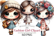 Fashion Girl Clipart Set, an Illustration by DreamCafeArt (Thumbnail 1 of 5)