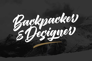 Ergibreak - Bold Script Font, a Script Font by UInstrument