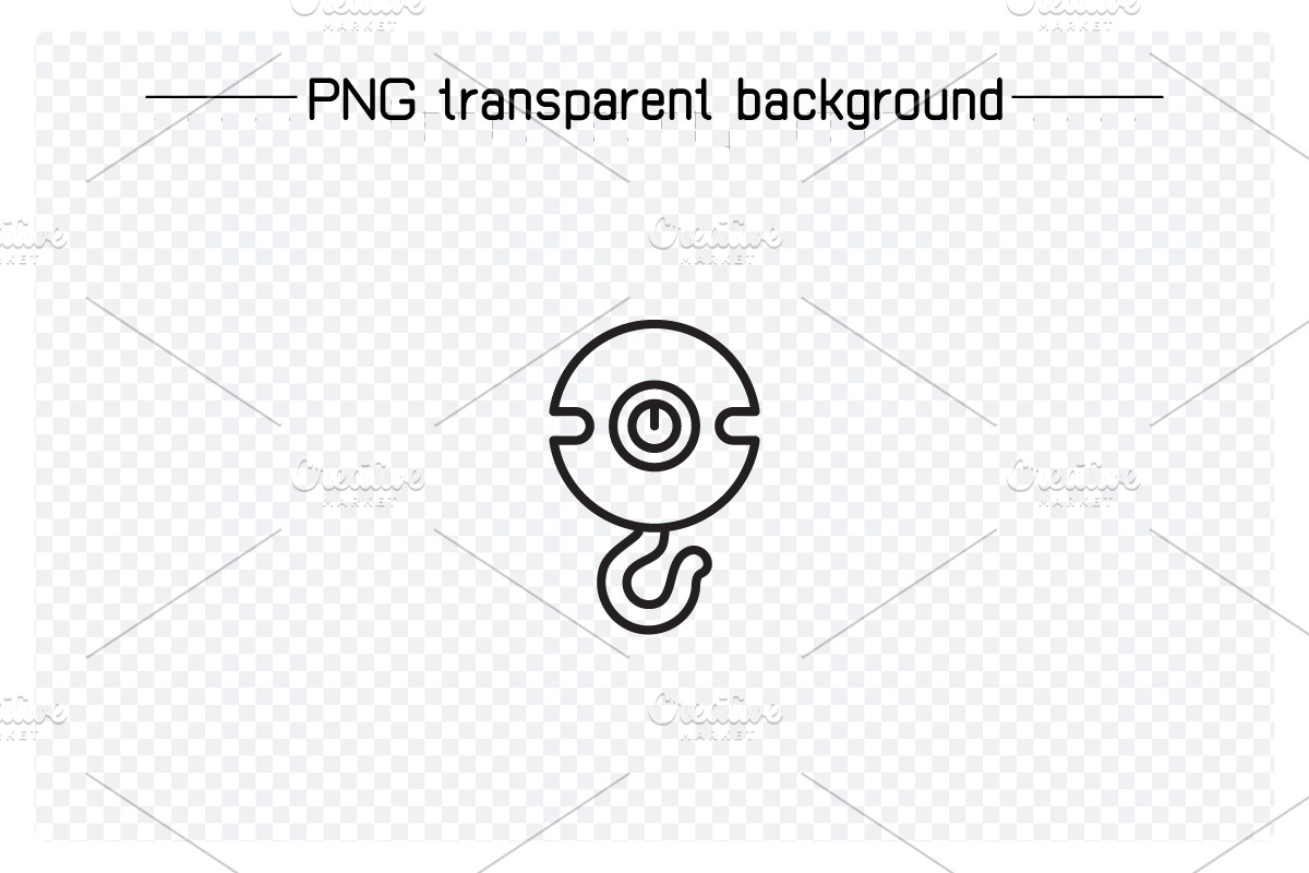Crane Hook Line Icons Set, an Outline Icon by Designfour (Photo 2 of 7)
