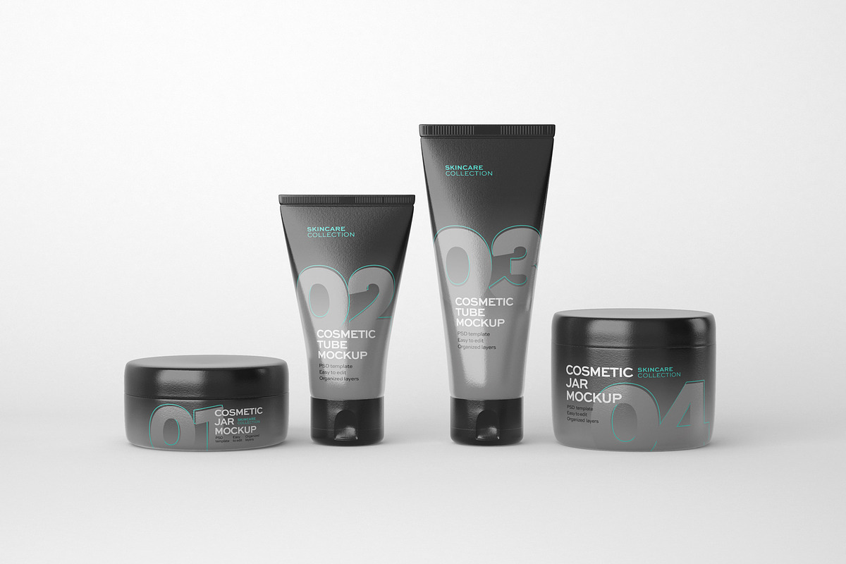 Cosmetics Mockup Set | Tube and Jar, a Cups & Container Mockup by Deeplab (Photo 12 of 16)
