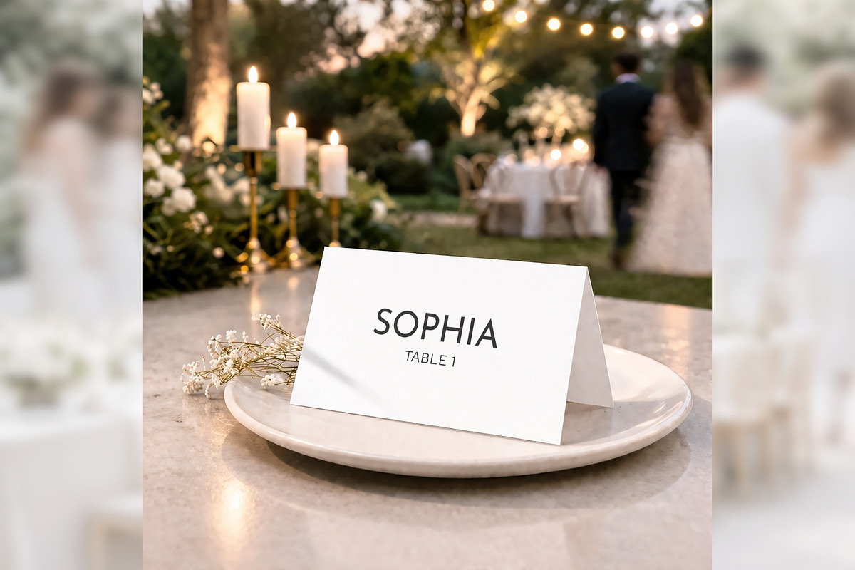 Botanical Place Card Canva bd011, a Card Template by TyphoonStudio (Photo 1 of 10)