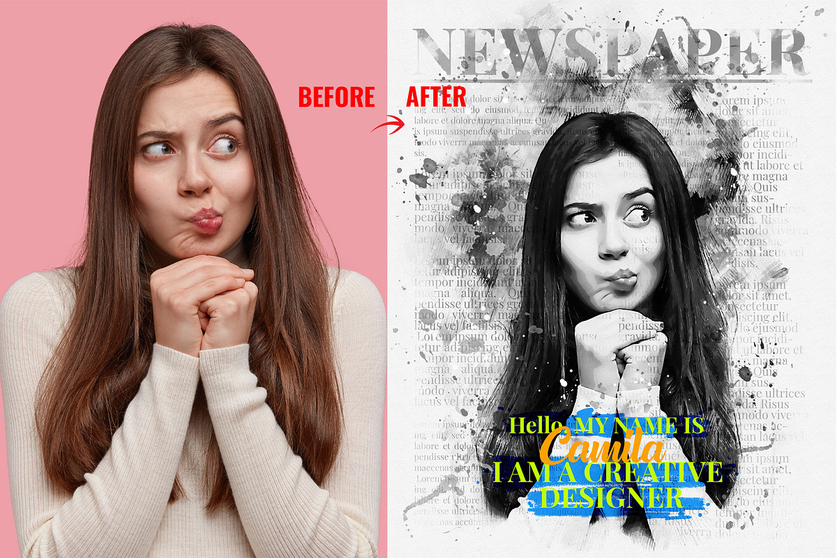 News Paper Mixed Media Art Effect, an Action Add-On by MRI STUDIO (Photo 31 of 43)