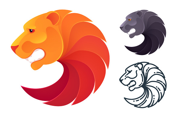 Bear Head Volume Vector Logo.