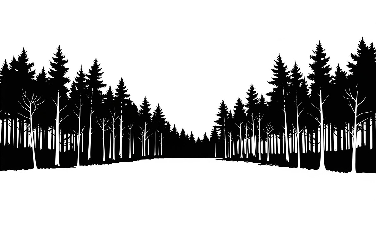 Forest Frame Silhouette SVG Bundle, an Illustration by jahid234 (Photo 8 of 51)