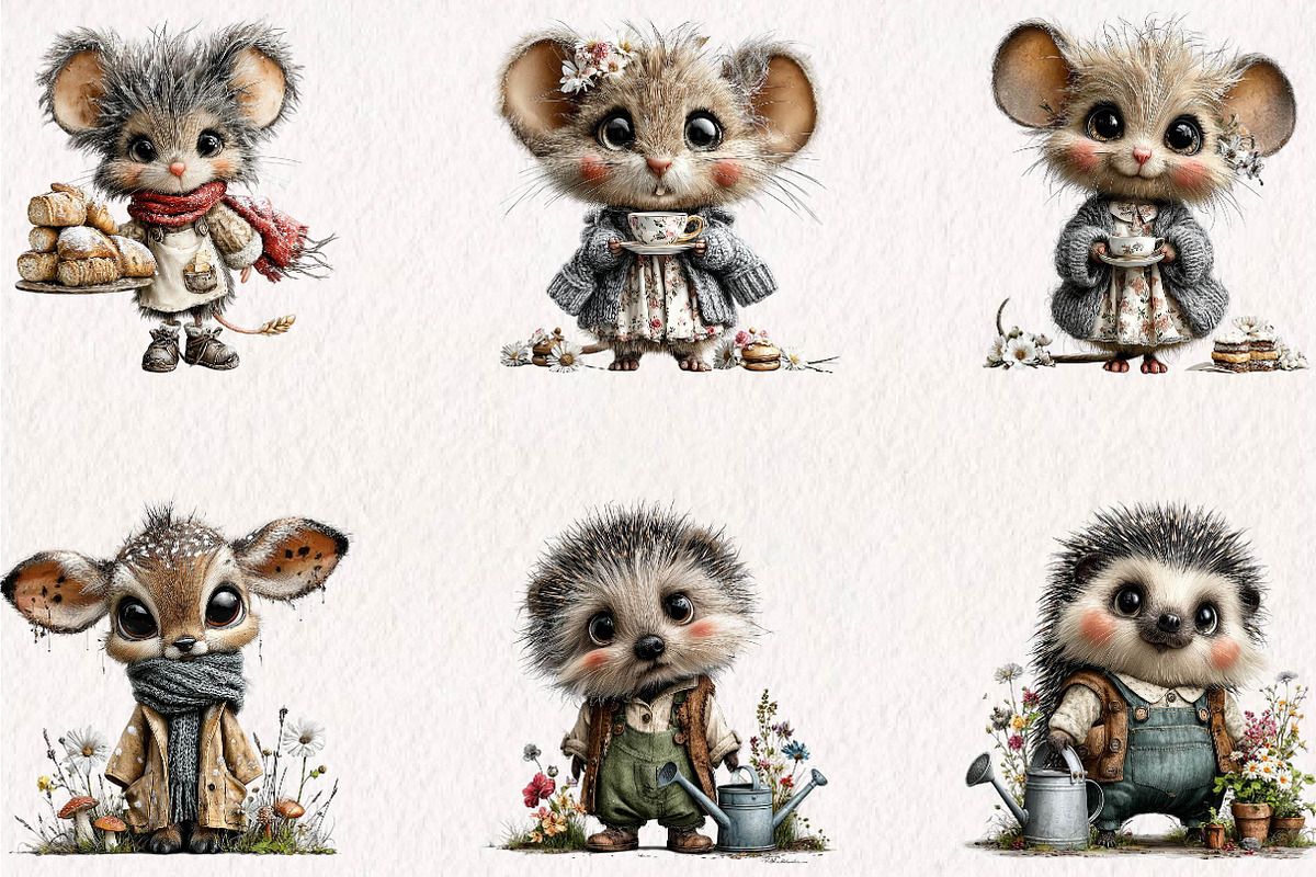 Vintage Cute Animal Storybook, a Seasonal Illustration by CreationArt (Photo 2 of 7)