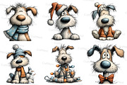 Whimsical Christmas Dog Clipart, an Illustration by Craft Nest (Thumbnail 5 of 7)