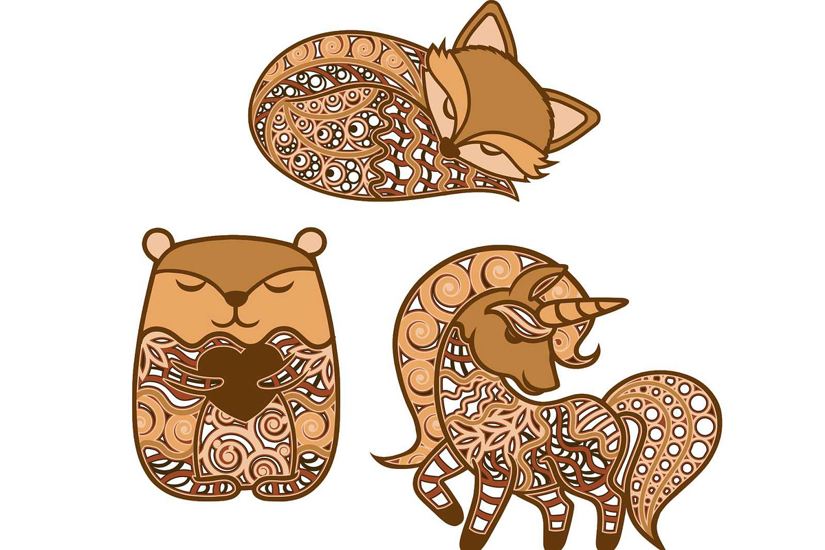 Cute Animals Bundle Templates, a Design Template by LaserCutano (Photo 4 of 5)