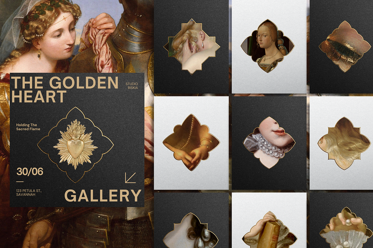 Celestial Gold Foil Papers & Frames, a Social Media Template by The Flossy Finch (Photo 6 of 20)