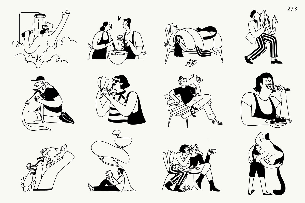 Simple Joys: 35 Hand Drawn Doodles, a Person Illustration by Olly Kava (Photo 4 of 9)
