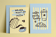 COFFEE BREAK whimsical line art set, a Food Illustration by Madiwaso (Thumbnail 5 of 9)