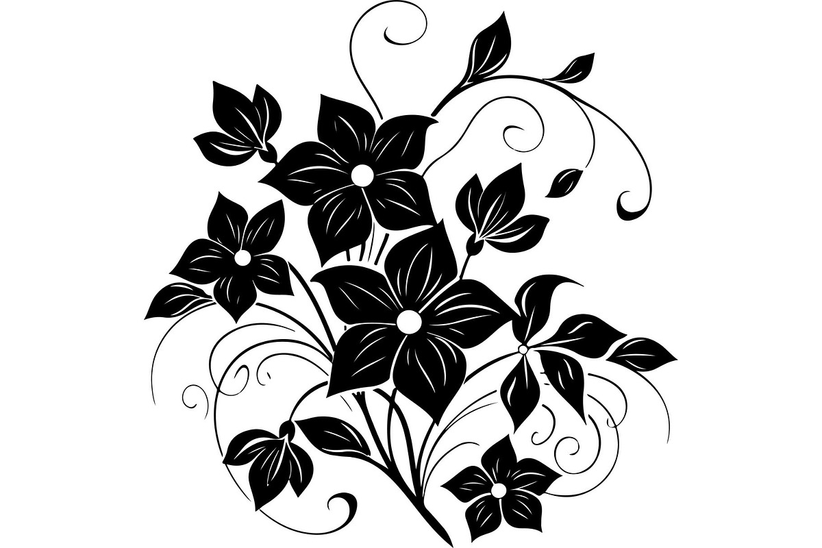 Elegant Botanical Flower Silhouette, an Object Graphic by Designer_Momina (Photo 7 of 16)