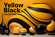 Yellow and Black World - 52 images, a Decorative Illustration by Handmadefont (Thumbnail 1 of 13)
