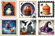 Halloween Postage Stamp Sublimation, an Illustration by Designking (Thumbnail 3 of 4)