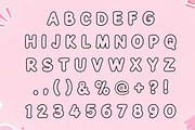 Baby Cute Bold Outline Font, a Handwritten Font by Fourteen Letter (Thumbnail 3 of 6)
