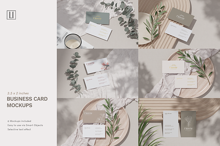 Business Card Mockups, a Print Template by Lelu Art Design