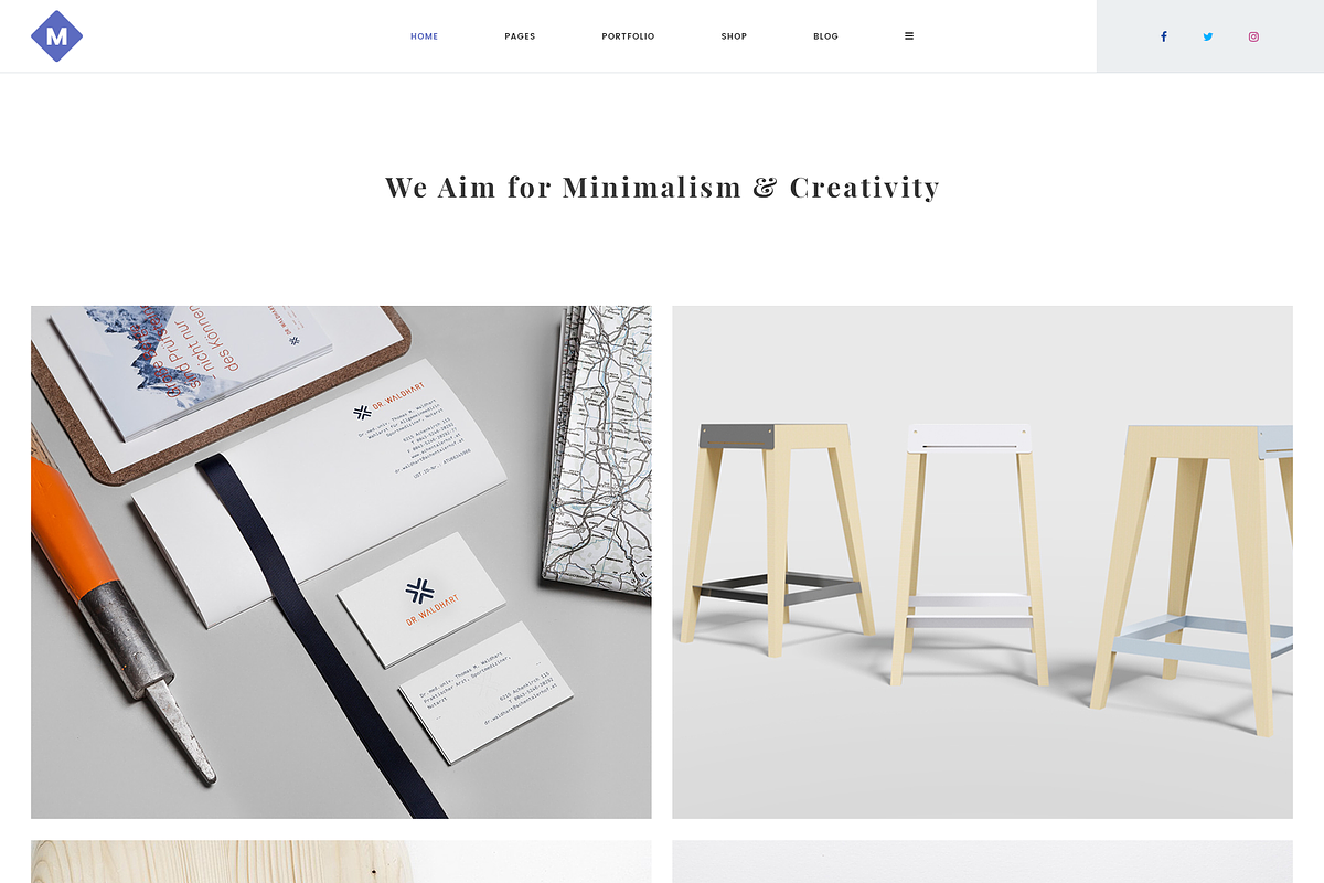 M - Minimal PSD Portfolio Template, a Landing Page Template by bigpsfan's SHOP (Photo 7 of 24)