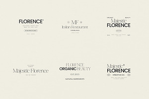 Florence Logo Kit Logos Ai Eps Psd