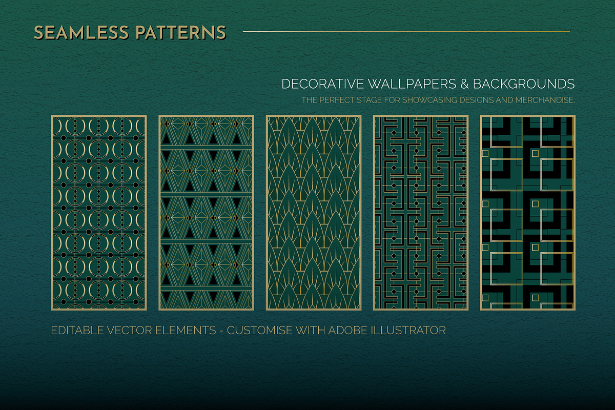 Art Deco Seamless Patterns Vol 2 preview 3