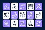 Animated School Education Icons, a Solid Icon by Vectors Market (Thumbnail 4 of 5)