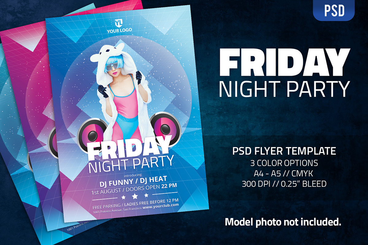 Friday Night Party, a Flyer Template by doghead (Photo 1 of 4)