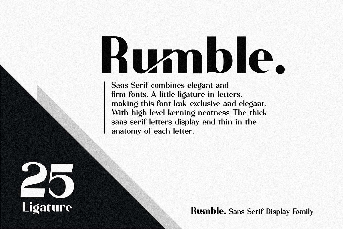 Rumble//Elegant Sans Serif, a Sans Serif Font by HanzelSpace Studio (Photo 11 of 12)